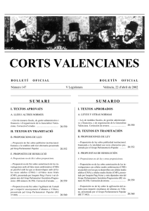 i. textos aprovats - Corts Valencianes
