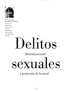Delitos Sexuales, libertad personal y protección de la moral
