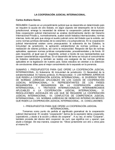 LA COOPERACIÓN JUDICIAL INTERNACIONAL. Carlos Arellano