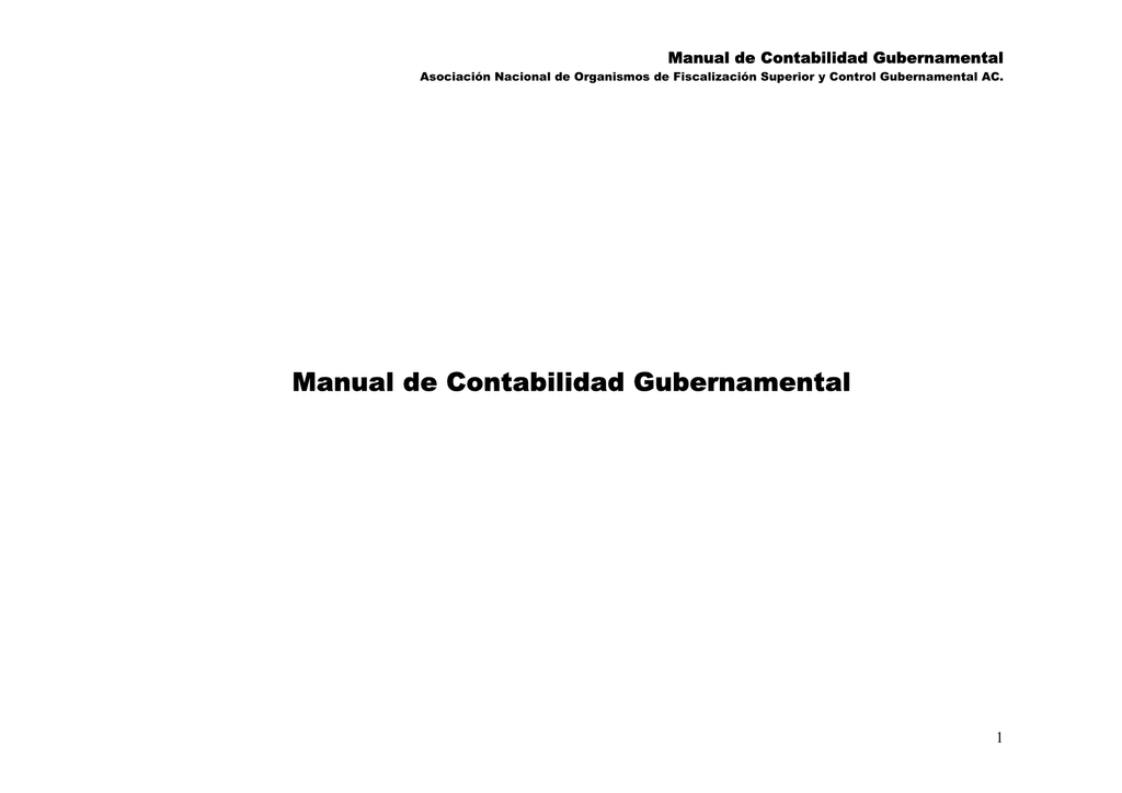 Manual De Contabilidad Gubernamental