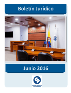 Boletín Jurídico Junio 2016 - Superintendencia de Sociedades
