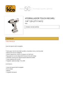 atornillador touch recarg. 1/4" 12v lit1114/12