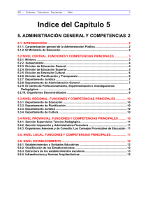 5. Administración general y competencias