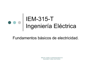 IEM 315 T -315-T Ingeniería Eléctrica