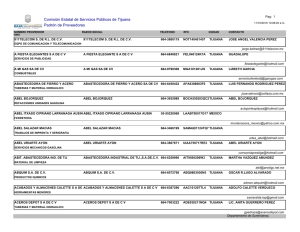 Comisión Estatal de Servicios Públicos de Tijuana Padrón de