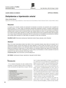 Dislipidemias e hipertensión arterial