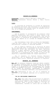 P. de O. Dispone Sistemas de regulación de excedentes pluviales V