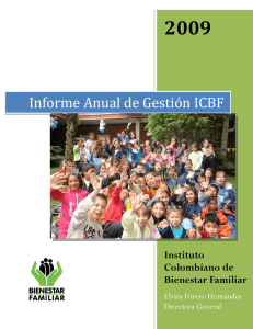 informes de gestión 2009 - Instituto Colombiano de Bienestar Familiar