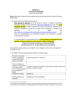 ADENDA No. 1 SOLICITUD DE COTIZACIÓN Proceso No. A2016