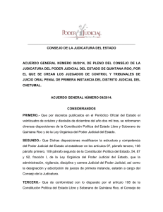 consejo de la judicatura del estado acuerdo general