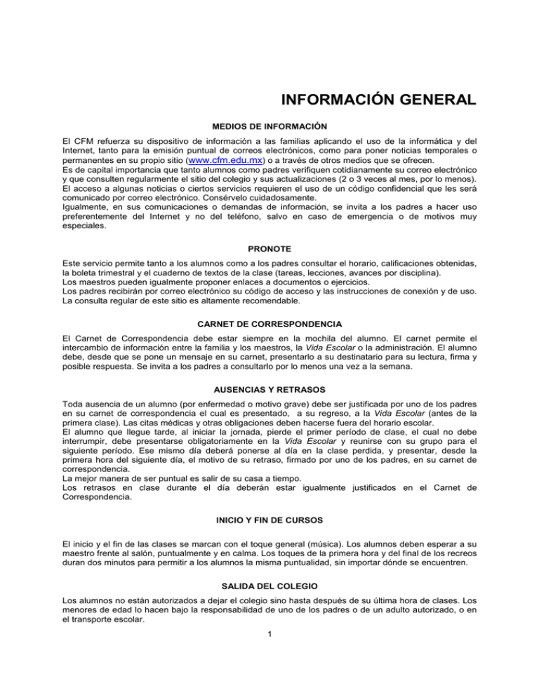 INFORMACIÓN GENERAL