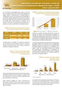 Primer semestre 2013 - Banco Central del Ecuador