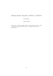 Modelos lineales: Regresión, ANOVA y ANCOVA