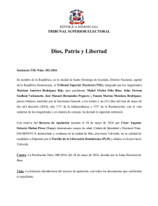 Dios, Patria y Libertad - Tribunal Superior Electoral