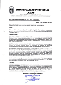 iiiunig¡pal¡dad provingial - Municipalidad Provincial de Lamas
