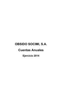Obsido Socimi Cuentas Anuales 2014