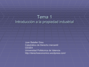 Características propiedad industrial