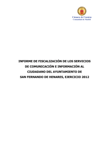 Informe de Fiscalización de los servicios de comunicación e