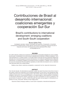 Contribuciones de Brasil al desarrollo internacional