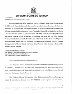 Acta de la Suprema sobre caso Félix Bautista