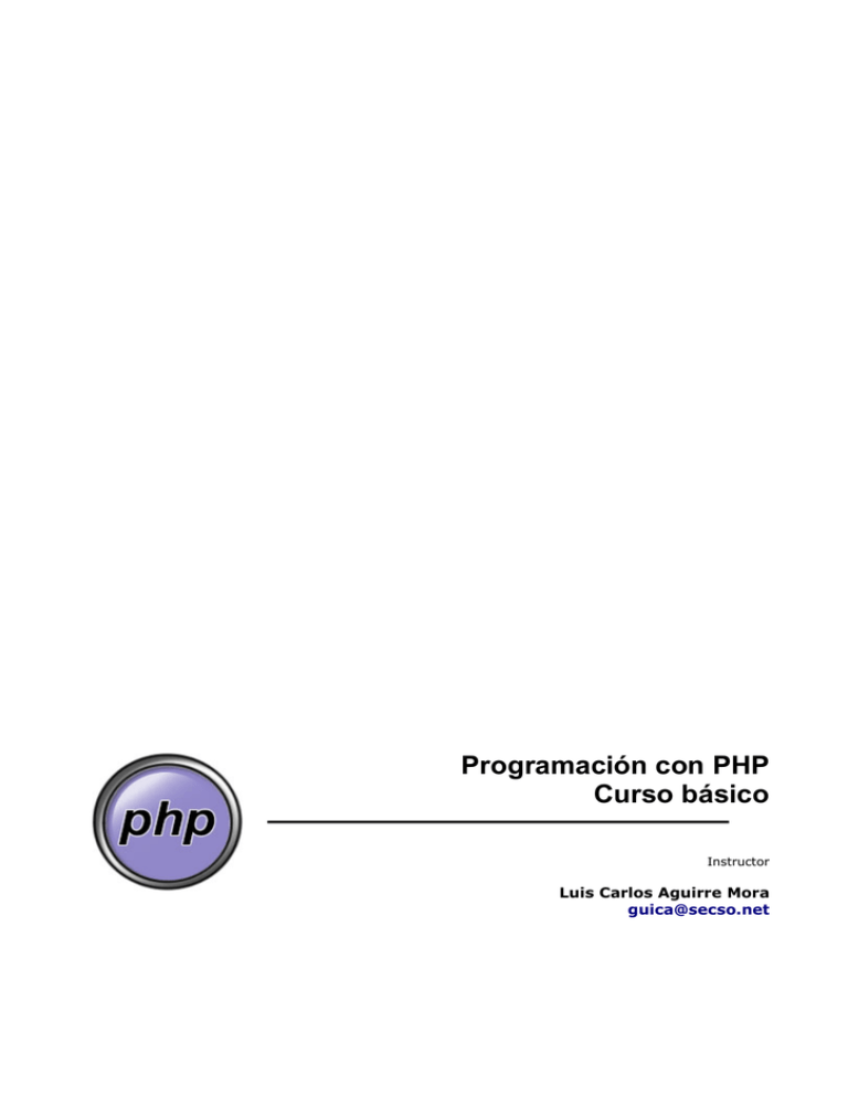 Programación con PHP Curso básico