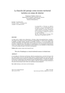 La función del paisaje como recurso territorial turístico en zonas de