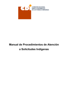 Manual de Procedimientos de Atención a Solicitudes Indígenas.