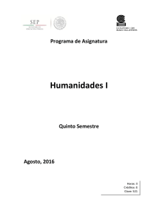 Humanidades I - Colegio de Bachilleres