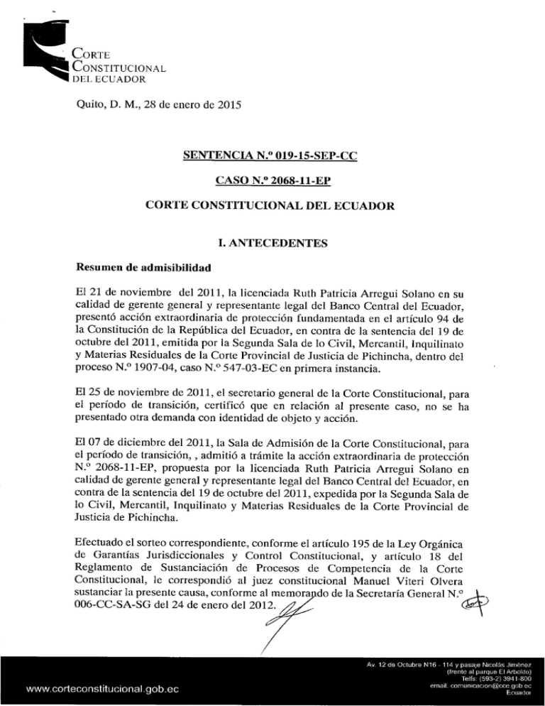 Descargar Sentencia - Corte Constitucional Del Ecuador