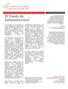 El Fondo de Infraestructura. - Biblioteca del Congreso Nacional de