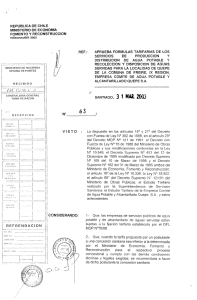 REPUBLICA DE CHILE MINISTERIO DE ECONOMIA FOMENTO Y