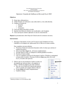 Ejercicio: Creación de Gráficas en Microsoft Excel 2003