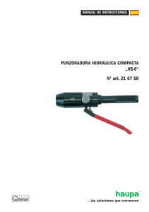 PUNZONADORA HIDRAULICA COMPACTA „HS-6“ Nº art
