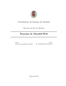 Teorema de Mordell-Weil - Universidad Autónoma de Madrid
