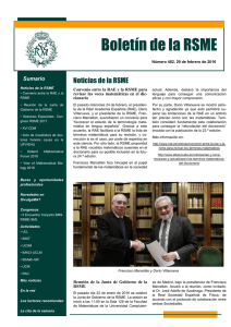 Boletín de la RSME - Real Sociedad Matemática Española