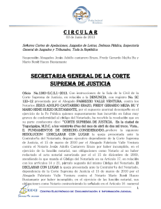 Secretaria general de la corte suprema de justicia