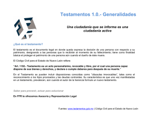 Testamentos 1.0.- Generalidades