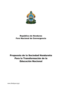 Propuesta de la Sociedad Hondureña Para la
