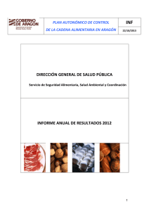 Resultados de los controles oficiales de Sanidad en Aragón (2012)