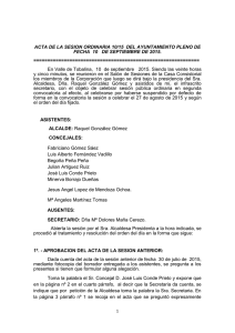 10 de Septiembre de 2015 - Ayuntamiento del Valle de Tobalina