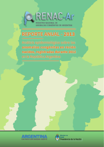 reporte anual - 2013 - Ministerio de Salud de la Nación