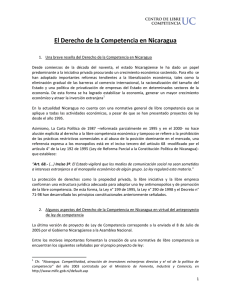 El Derecho de la Competencia en Nicaragua