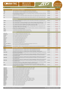 Lista de Precios - Comm-Tec