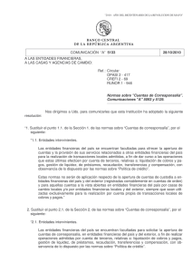 “A” 5133 - del Banco Central de la República Argentina