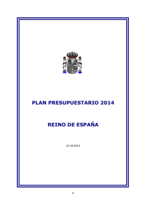 Plan Presupuestario 2014 - Ministerio de Hacienda y