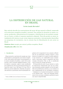 la distribución de gas natural en brasil