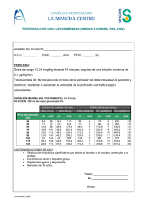 PROTOCOLO DE USO: LEVOSIMENDAN (SIMDAX 2.5 MG/ML VIAL
