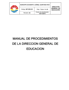 manual de procedimientos de la direccion general de educacion