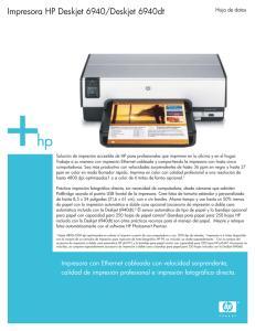 Impresora HP Deskjet 6940/Deskjet 6940dt