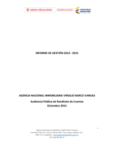 Informe Rendición de Cuentas 2014 – 2015